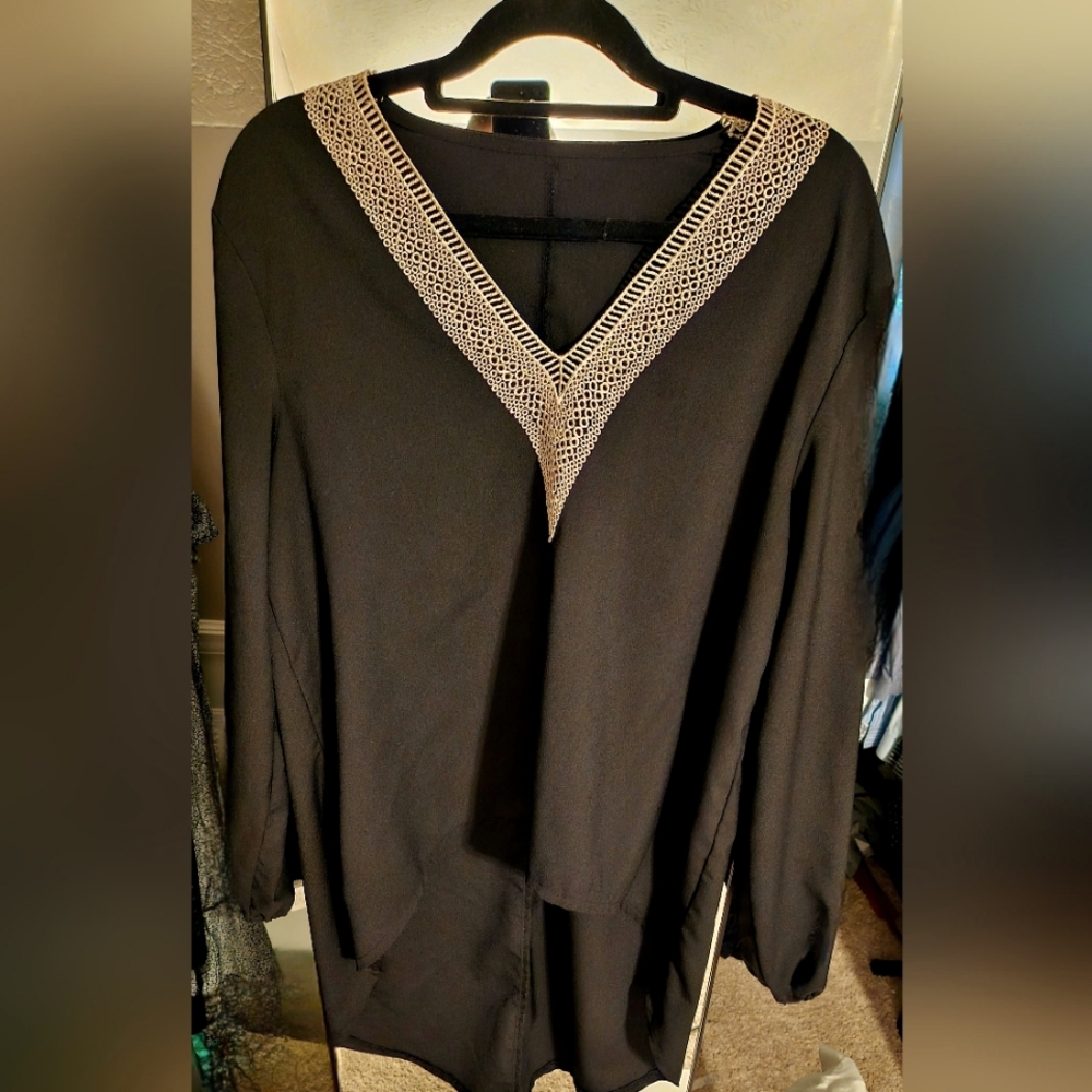 Black Hi-Lo tunic